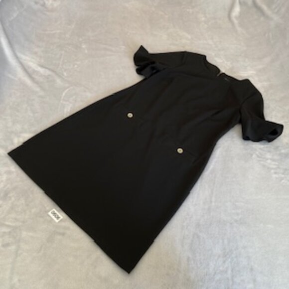 Tommy Hilfiger Women's Ruffle Sleeve Black Dress - Picture 11 of 13